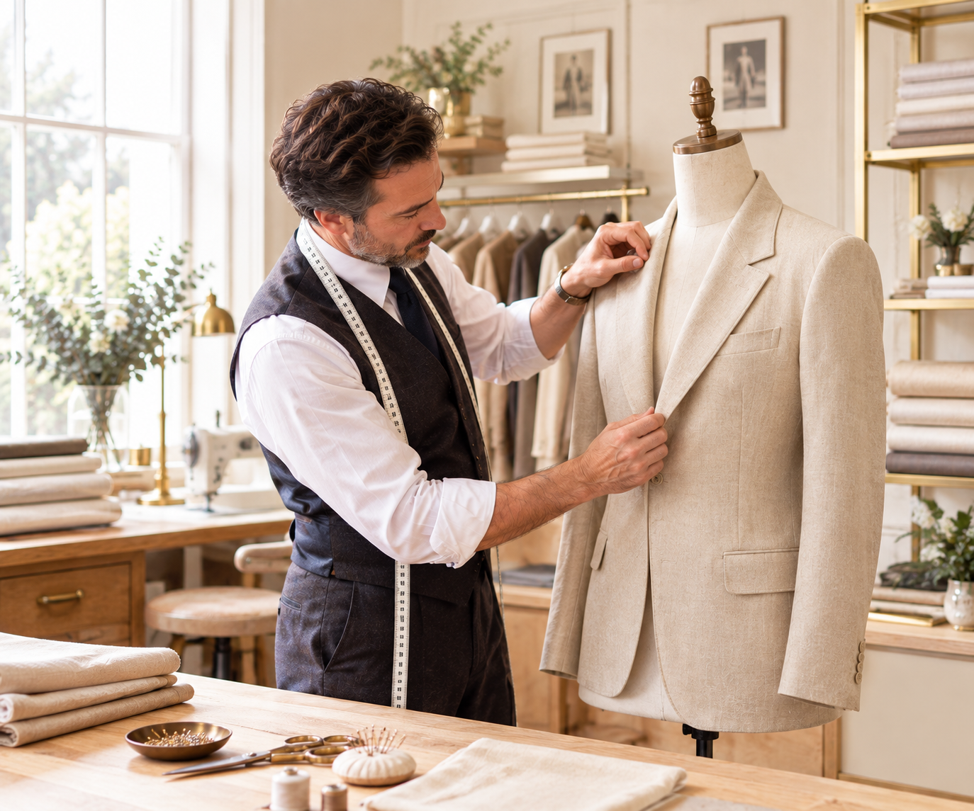Tailoring and garment details at Sew Seam