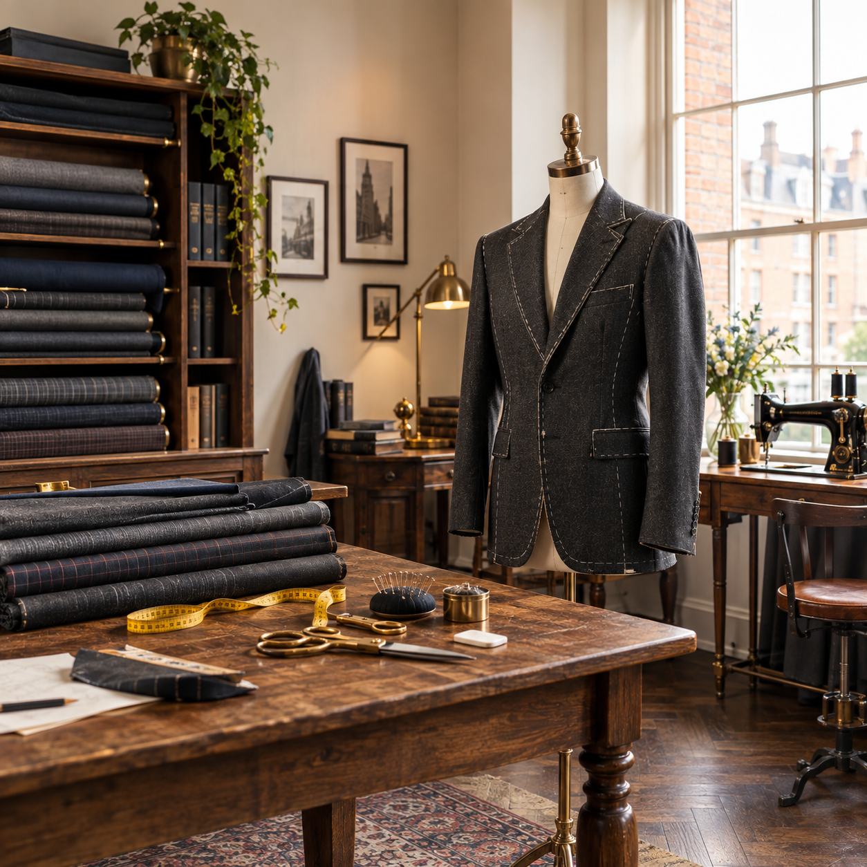 Tailoring work inside a garment workshop